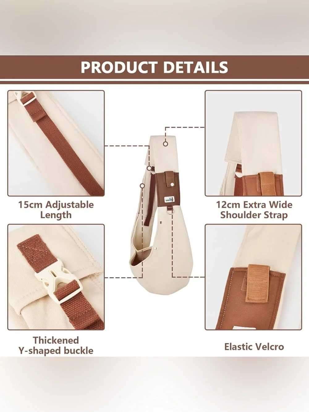 Wakytu | Pet Sling Carrier for Small Dogs,Front Dog Carrier